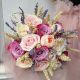 Нежный букет невесты в стиле Прованс из роз и лаванды