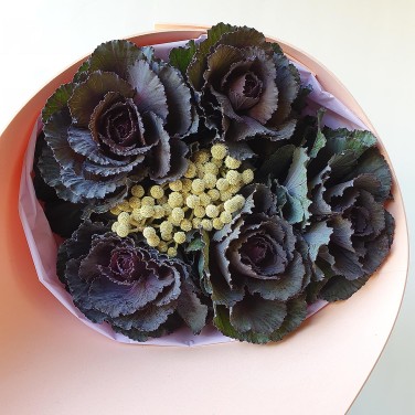 Моно-букет для Девы из брассики и капса Надежность Чувств