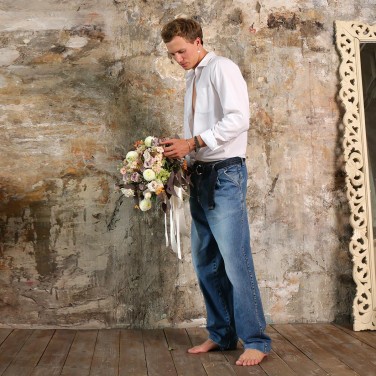 Букет для Девы из георгин, роз, гвоздик  Коллекционер