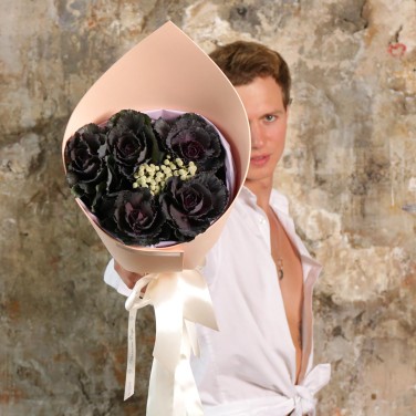 Моно-букет для Девы из брассики и капса Надежность Чувств