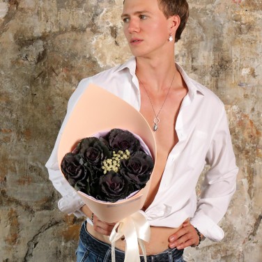 Моно-букет для Девы из брассики и капса Надежность Чувств