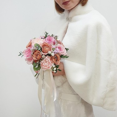 Свадебный букет Розовое Капучино