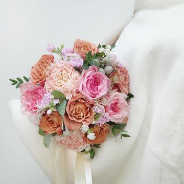 Свадебный букет Розовое Капучино