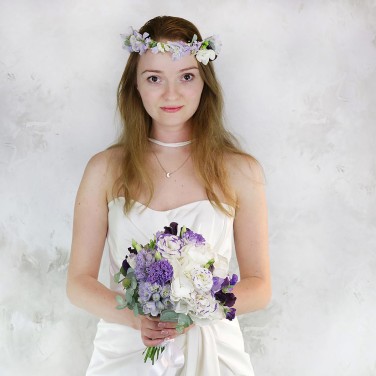 Букет невесты в сиреневых тонах