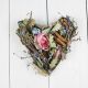 Декоративная подвесная композиция сердце из лаванды и сухоцветов