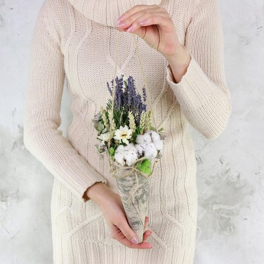 Кулечек из лаванды, хлопка и пшеницы