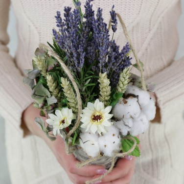 Кулечек из лаванды, хлопка и пшеницы