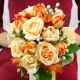 Букет невесты из пионовидных тюльпанов, роз и фрезий