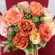 Букет невесты из пионовидных роз и капса
