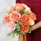 Букет невесты из пионовидных роз и капса