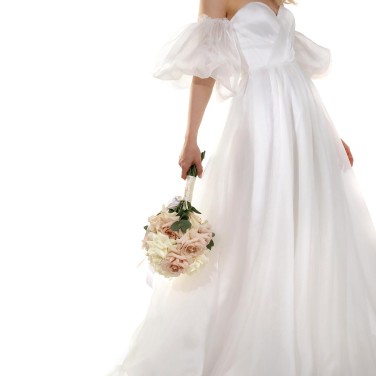 Букет невесты с интересными розами