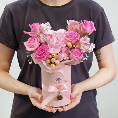 Коробочка с цветами Розовая мечта