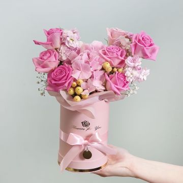 Коробочка с цветами Розовая мечта