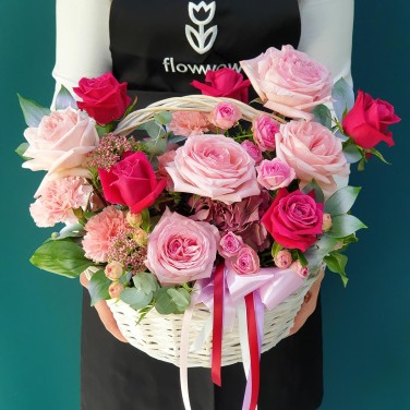 Райский сад корзина цветов