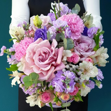 Дымка туманная коробка с цветами