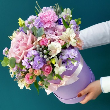 Дымка туманная коробка с цветами