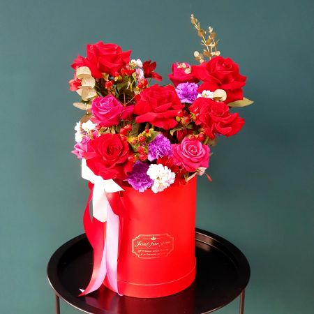 Брусничный джем коробка с цветами