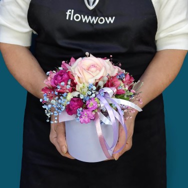 Ласковый привет коробка с цветами