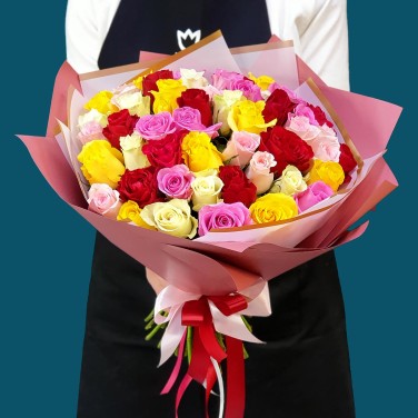 Букет из 51 розы кения