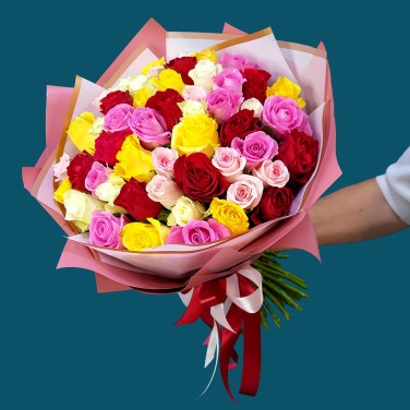 Букет из 51 розы кения