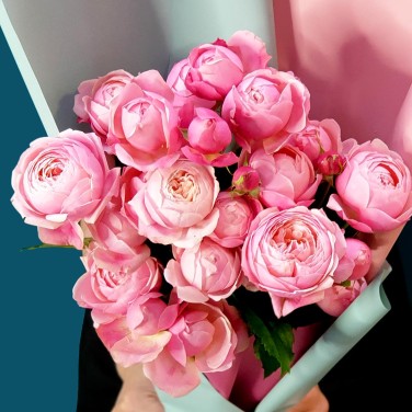 Кустовые пионовидные розы Пинк Силвер