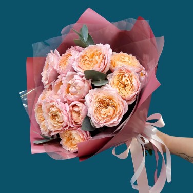 Букет пионовидных роз Ностальгия