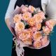 Персиковая Мия букет пионовидных роз