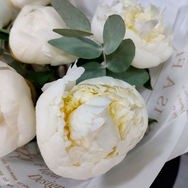 Безупречность букет белых пионов