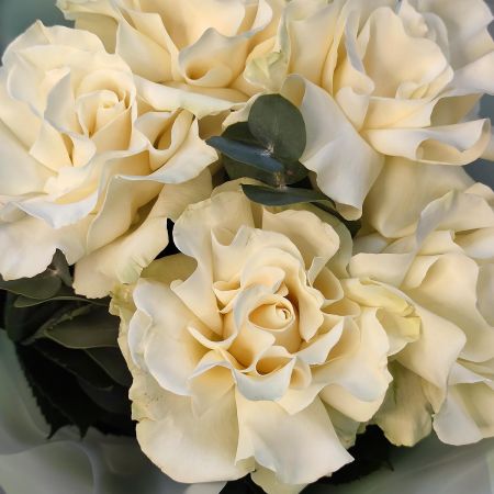 Белый шоколад букет необычных роз