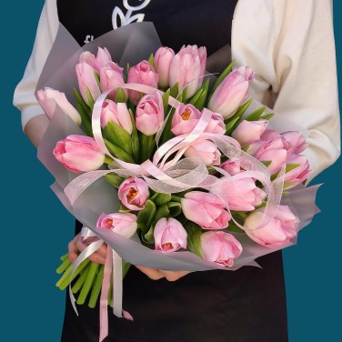 Розовые тюльпаны Весенний сон