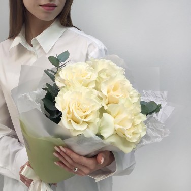 Белый шоколад букет необычных роз