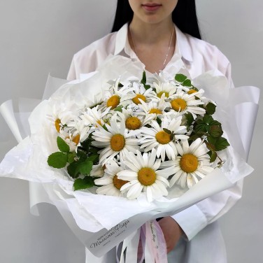 Букет больших садовых ромашек