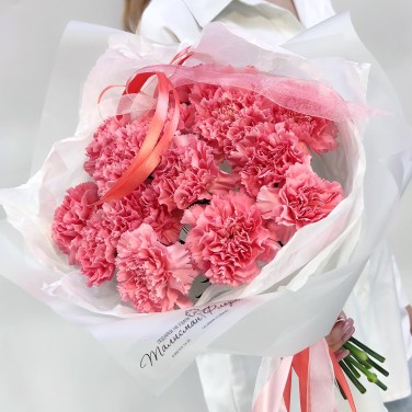 Букет розовых диантусов Румянец