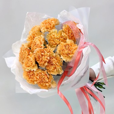 Букет оранжевых диантусов Ясность