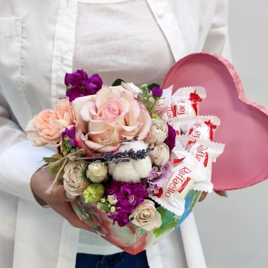 Хорошее настроение цветы в сердце с рафаэлло