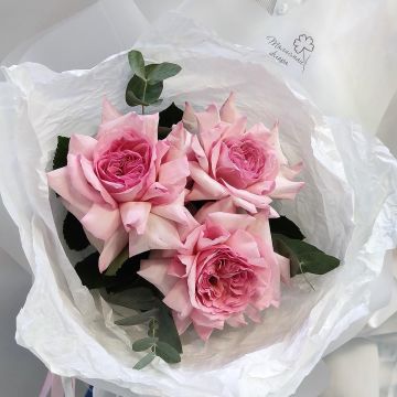 Розовый ароматный привет из роз