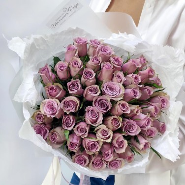 Лавандовые сны монобукет из 51 розы