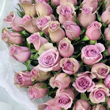 Лавандовые сны монобукет из 75 розы