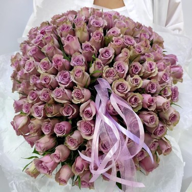 Лавандовые сны монобукет из 151 розы