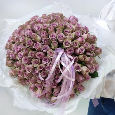 Лавандовые сны монобукет из 151 розы