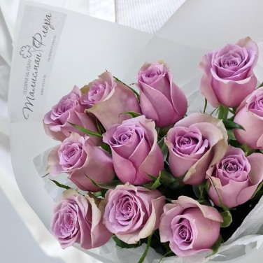 Лавандовые сны монобукет из 11 роз
