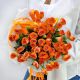 Букет 11 кустовых оранжевых роз