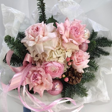 Зимнее очарование в розовой палитре