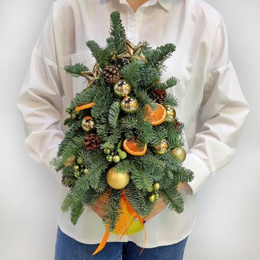 Елочка зимняя с апельсинками