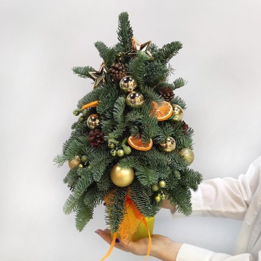 Елочка зимняя с апельсинками