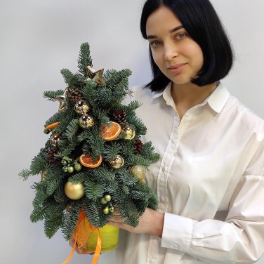 Елочка зимняя с апельсинками