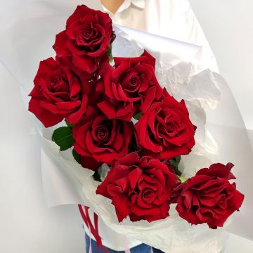 Красные французские розы 7