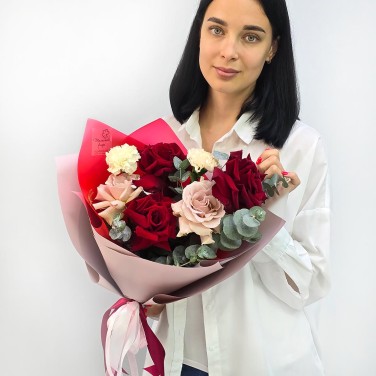 Взгляни на меня букет из французских роз