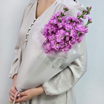 Букет розовых маттиол