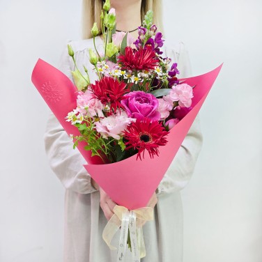 Летний акварельный эскиз букет цветов